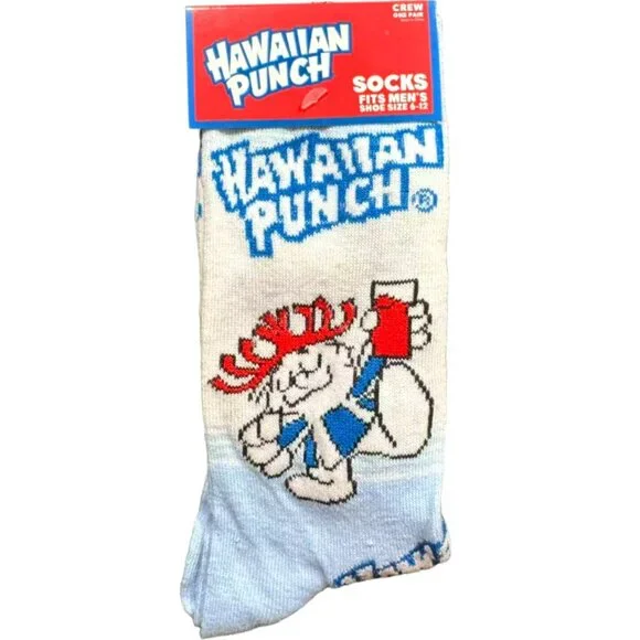 *3/$15* Mens Hawaiian Punch Man Socks - Picture 1 of 3